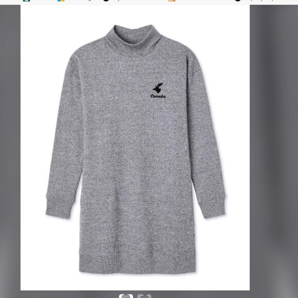 Canadiana Woman's Brand new grey sweater dress - Picture 1 of 3